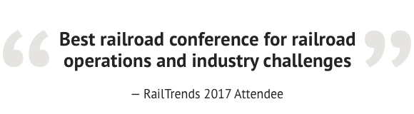 Best railroad conference for railroad operations and industry challenges - Railtrends 2017 Attendee